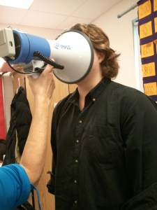 megaphone in face jpeg